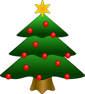a christmas tree with star